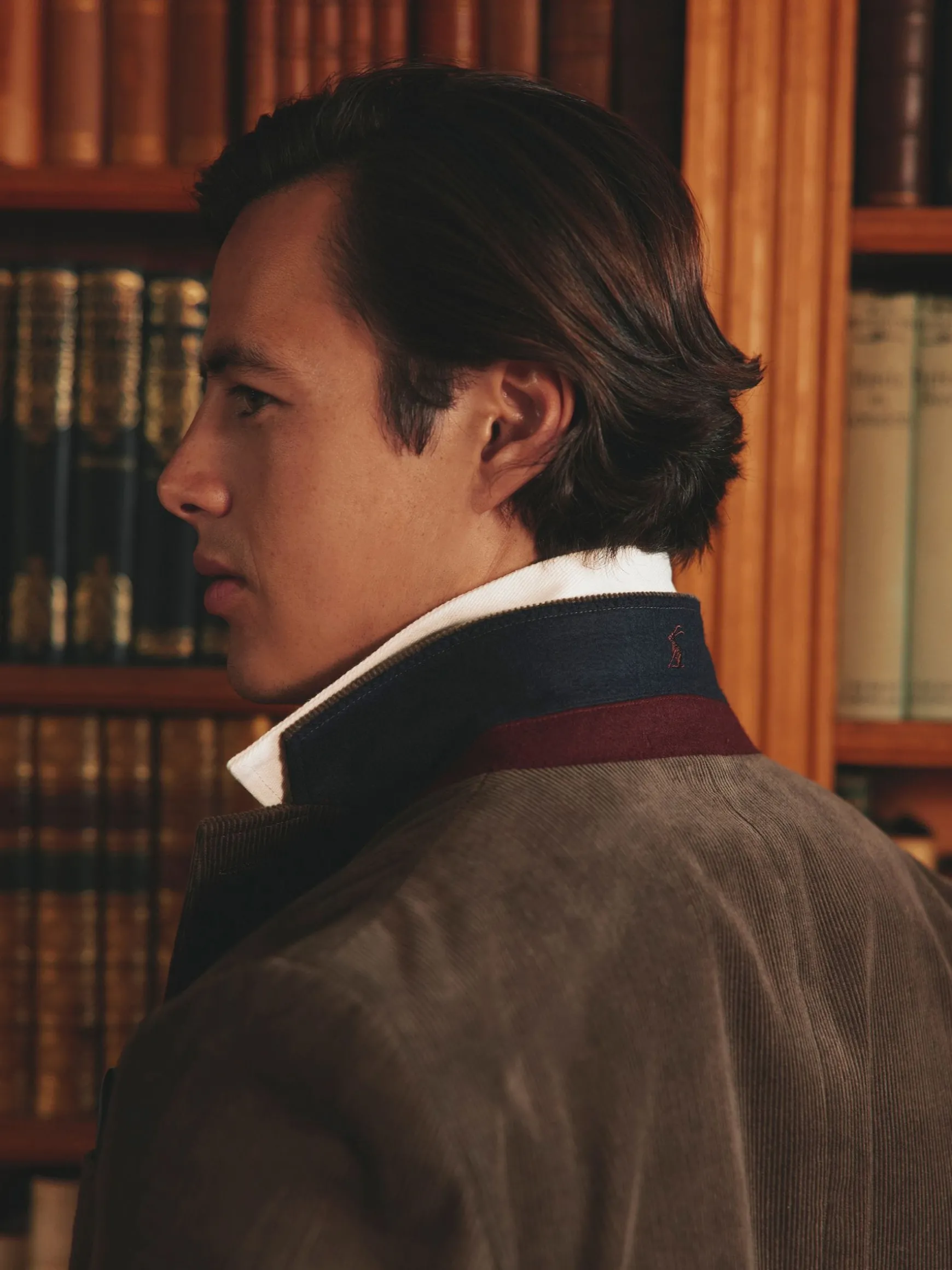 Green Corduroy Slim Fit Suit Jacket