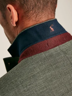 Green Slim Textured Suit Jacket