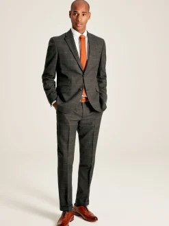 Green Window Pane Check Slim Fit Suit Jacket