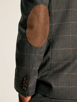 Green Window Pane Check Slim Fit Suit Jacket