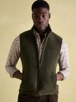 Greenfield Green Full Zip Fleece Gilet