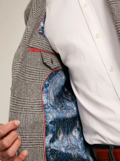 Grey Prince of Wales Check Slim Fit Blazer