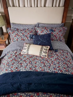 Grove Floral Blue 100% Cotton Bedding Set
