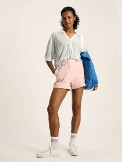 Hadley Blue Stripe Linen Polo Shirt