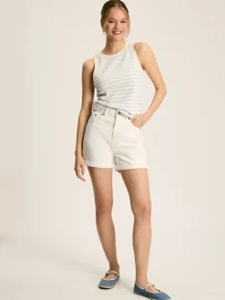 Harbour Cream & Blue Striped Jersey Vest