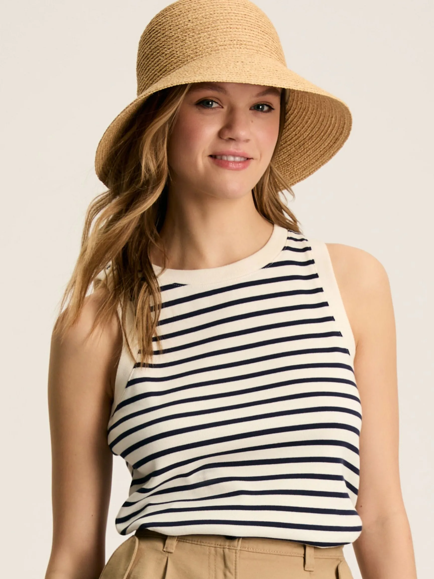 Harbour Cream & Navy Striped Jersey Vest