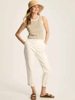 Harbour Cream & Tan Striped Jersey Vest