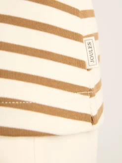 Harbour Cream & Tan Striped Jersey Vest