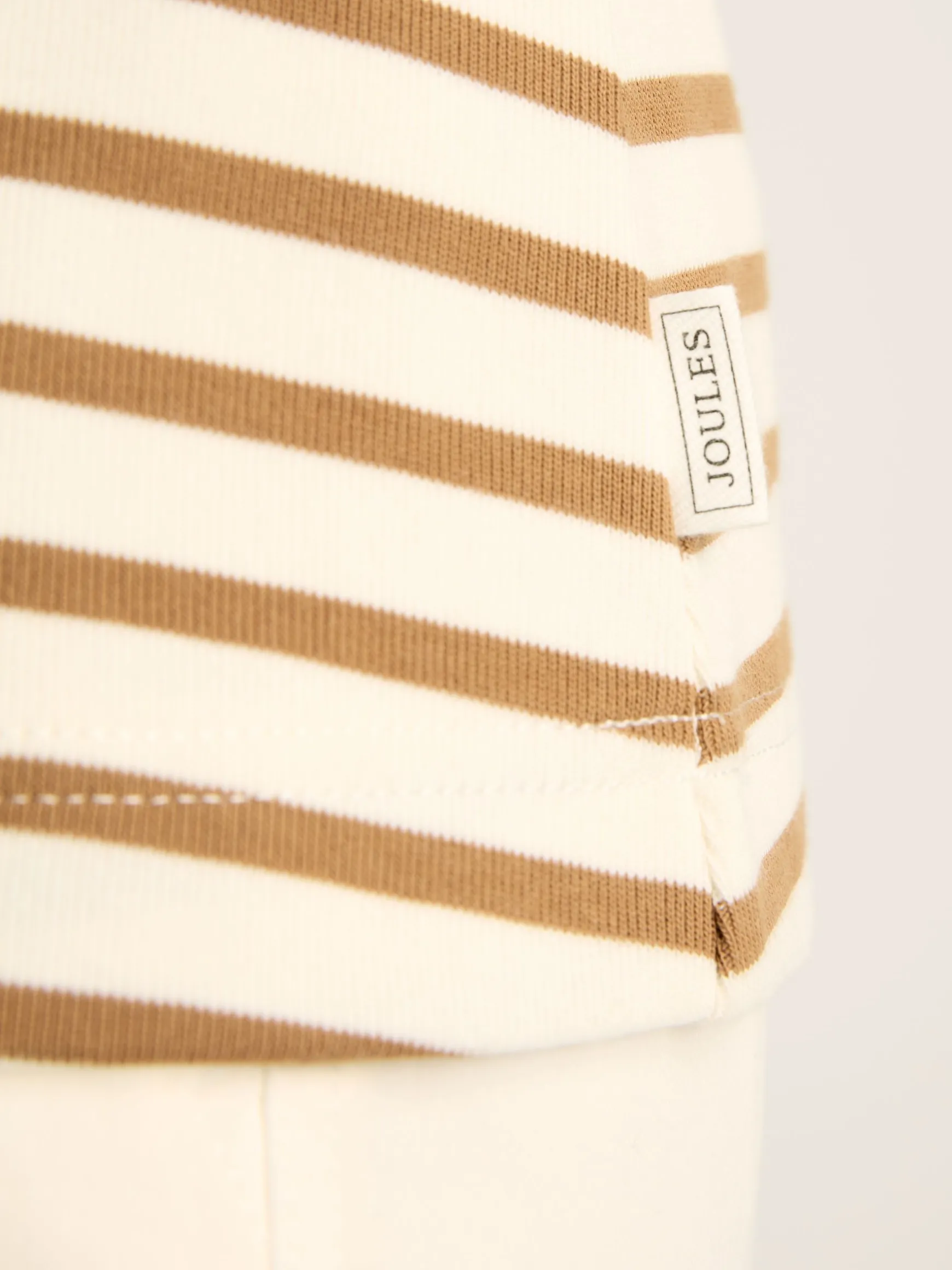 Harbour Cream & Tan Striped Jersey Vest