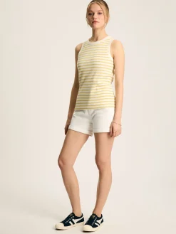Harbour Cream & Yellow Striped Jersey Vest