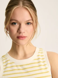 Harbour Cream & Yellow Striped Jersey Vest