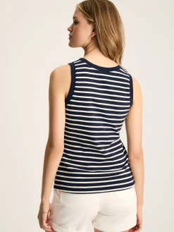 Harbour Navy & Cream Striped Jersey Vest
