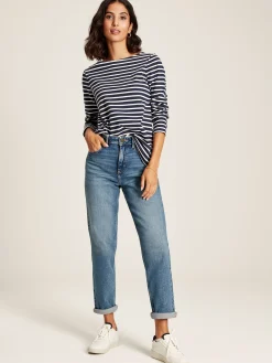 Harbour Navy Blue Long Sleeve Breton Top