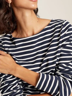 Harbour Navy Blue Long Sleeve Breton Top