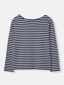 Harbour Navy Blue Long Sleeve Breton Top