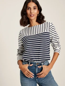 Harbour Navy Hotchpotch Long Sleeve Breton Top
