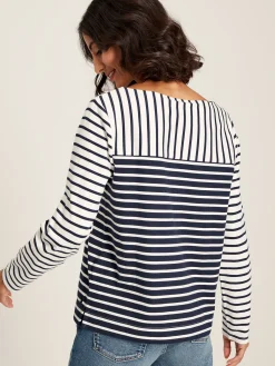 Harbour Navy Hotchpotch Long Sleeve Breton Top