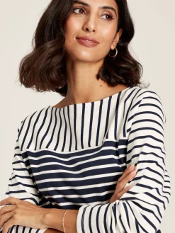 Harbour Navy Hotchpotch Long Sleeve Breton Top
