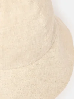 Harriet Neutral Linen Bucket Hat