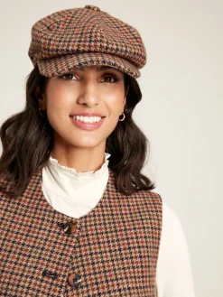 Harrogate Brown Tweed Baker Boy Hat