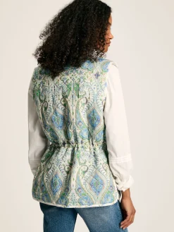 Hatfield Blue Paisley Cotton Quilted Gilet