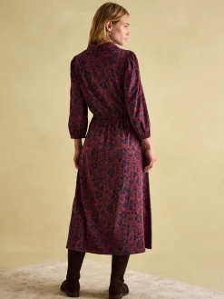 Hazel Red and Navy Jersey Shirt Dress