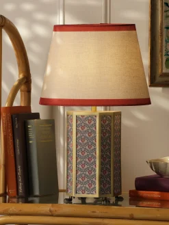 Helmingham Floral Print Claw Foot Table Lamp