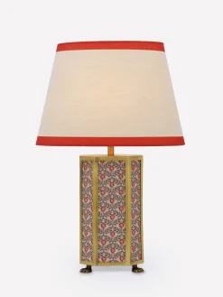 Helmingham Floral Print Claw Foot Table Lamp