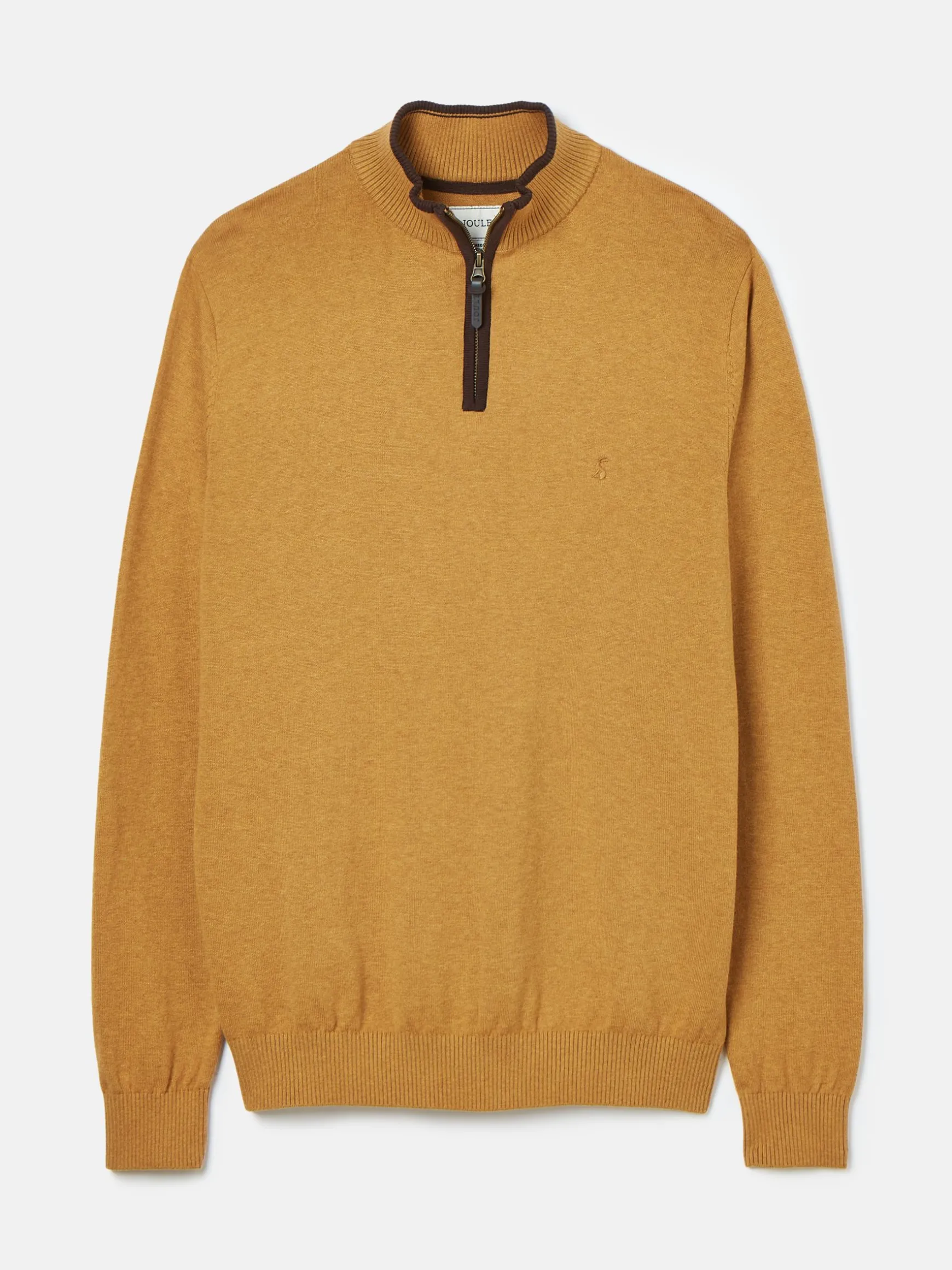 Hillside Dark Yellow Quarter Zip Knit Jumper