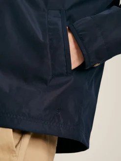 Hillway Navy Blue Collared Harrington Jacket