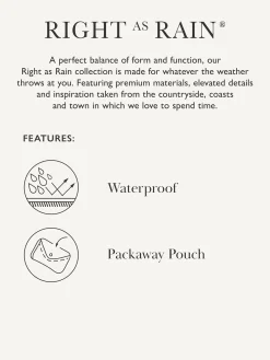 Holkham Ditsy Floral Waterproof Packable Raincoat With Hood