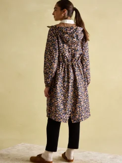 Holkham Tan Leopard Waterproof Packable Raincoat With Hood