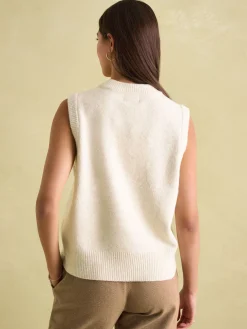 Holly Cream Regular Fit Knitted Vest