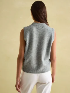 Holly Grey Regular Fit Knitted Vest