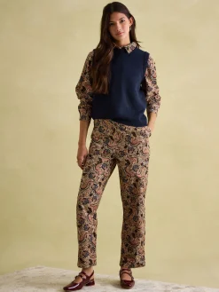 Holly Navy Blue Regular Fit Knitted Vest