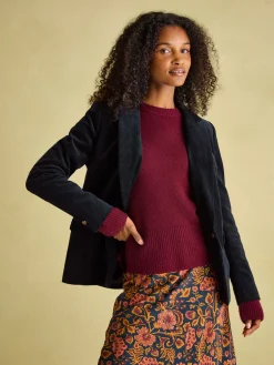 Holton Navy Blue Corduroy Blazer