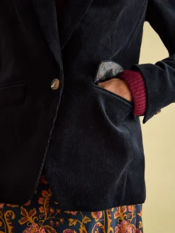 Holton Navy Blue Corduroy Blazer