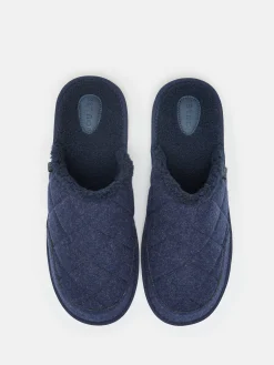 Homebound Navy Quilted Slippers