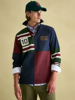 Hotch Potch Navy Embellished Striped Rugby Shirt