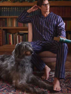 Hugo Navy Stripe Cotton Pyjama Set