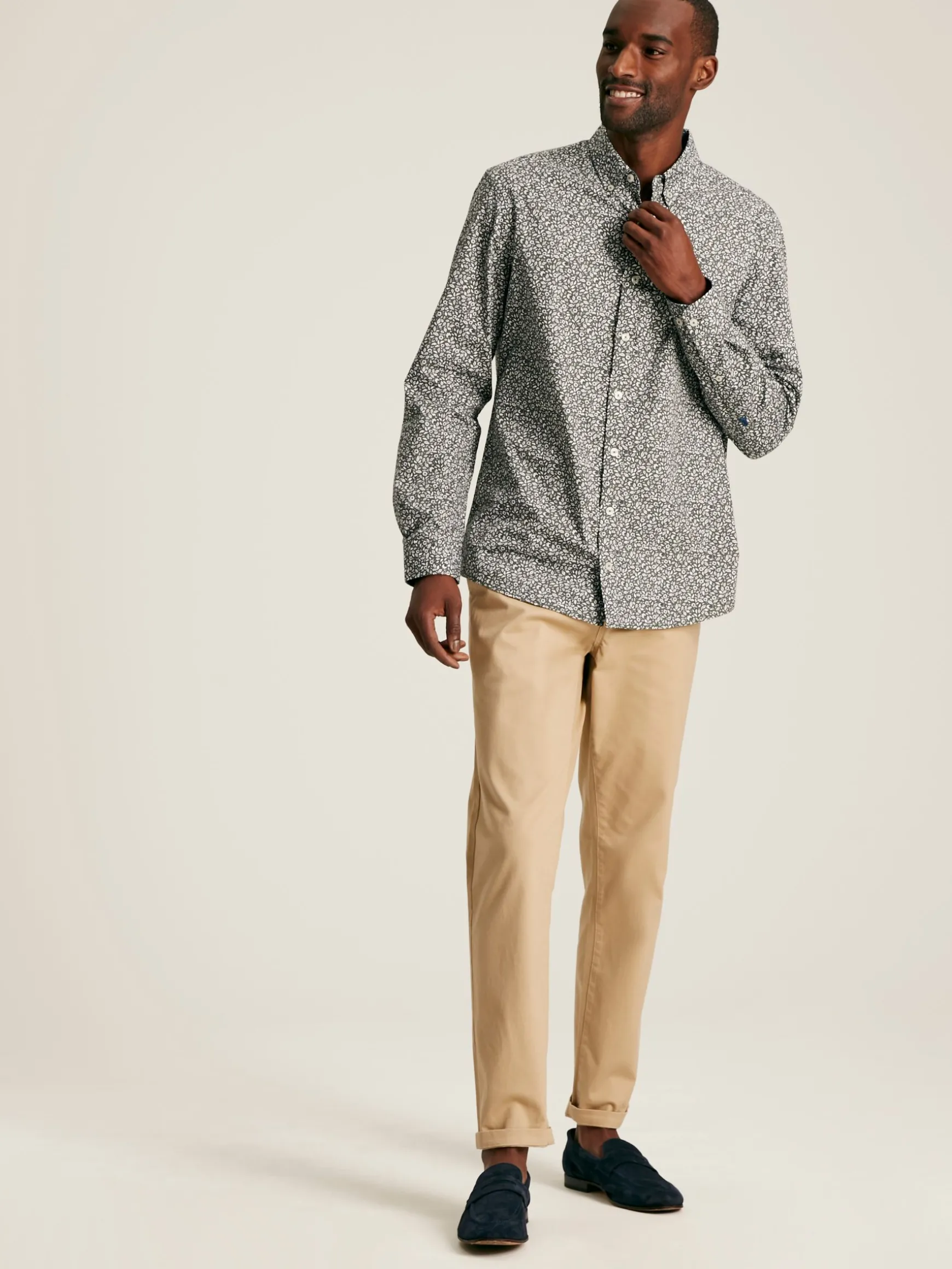 Invitation Green Floral Cotton Shirt