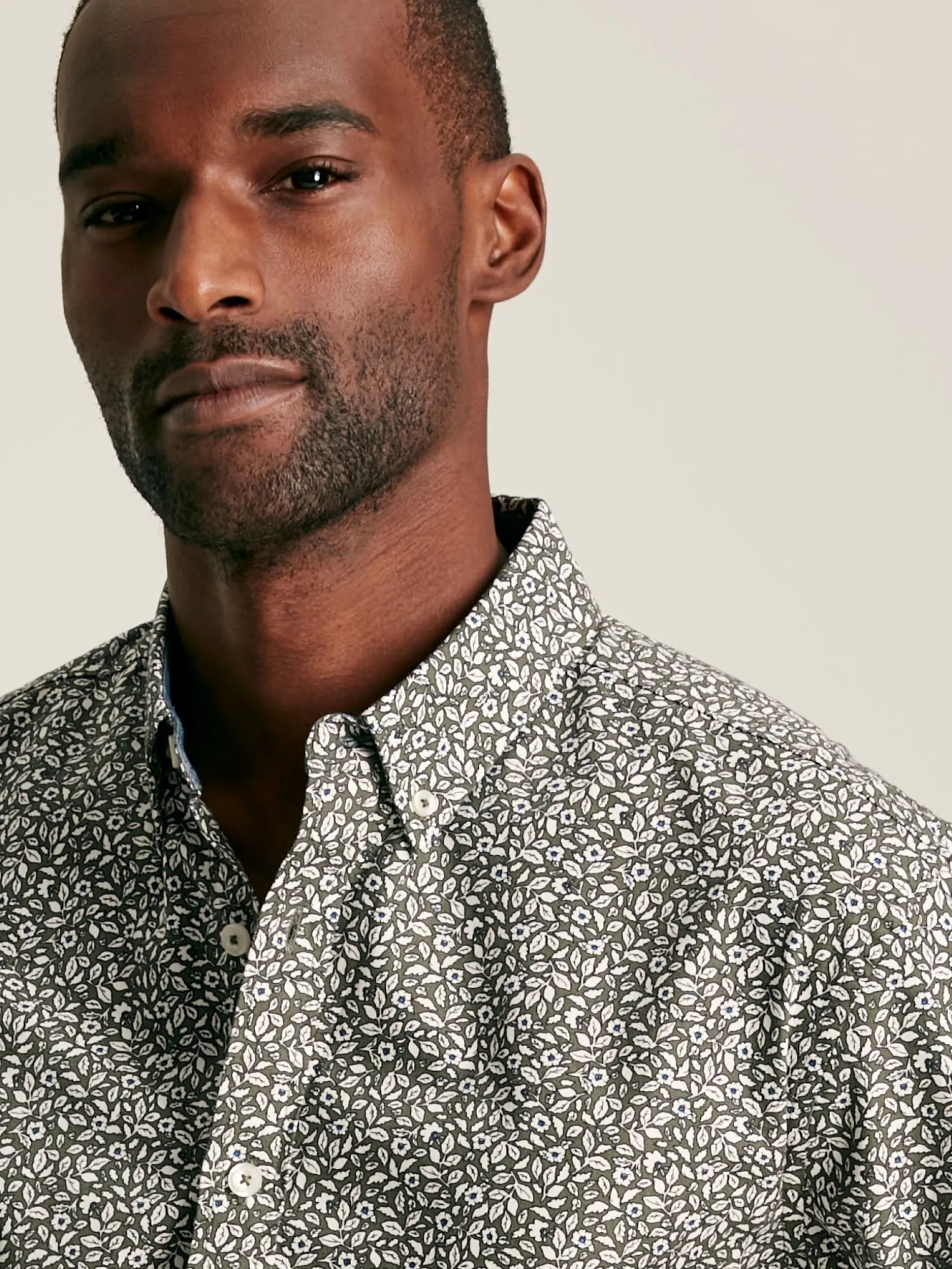 Invitation Green Floral Cotton Shirt