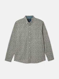 Invitation Green Floral Cotton Shirt