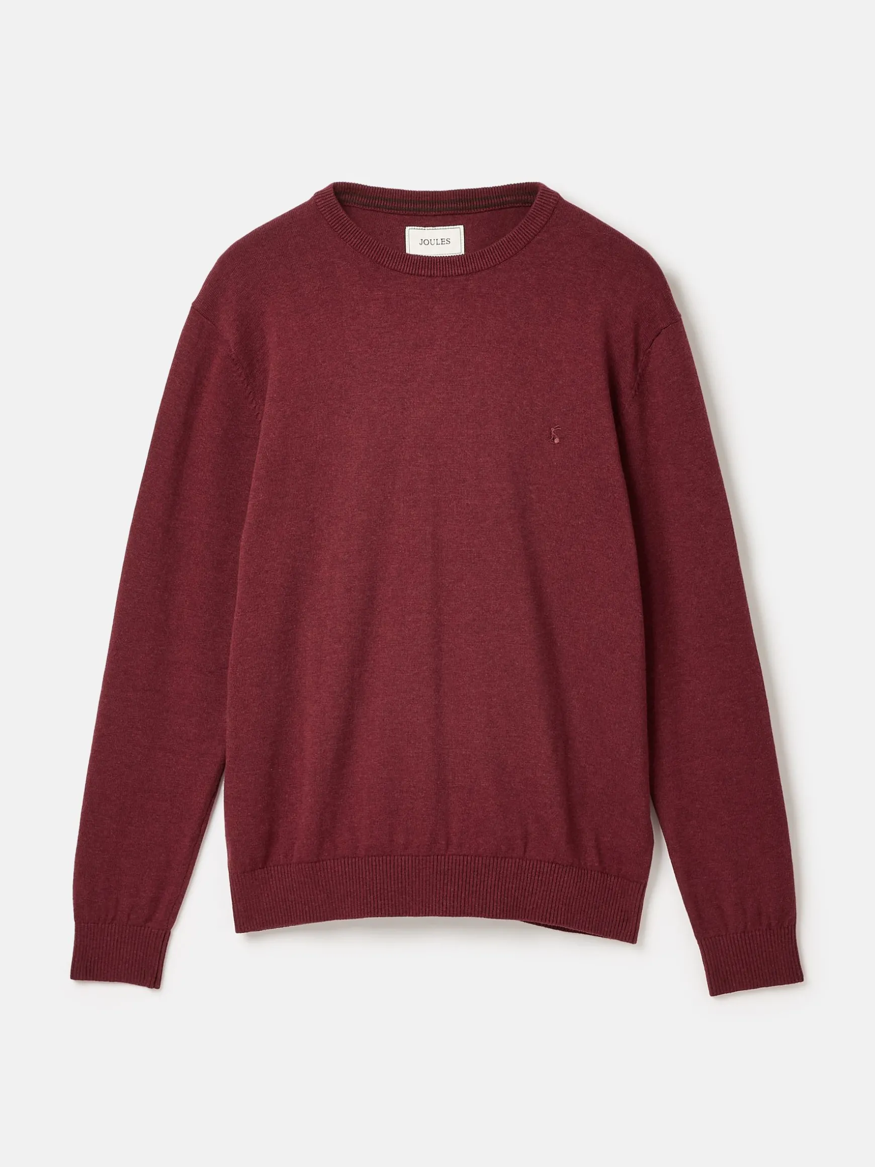 Jarvis Burgundy Crew Neck Knitted Jumper