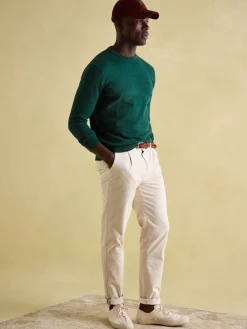 Jarvis Dark Green Crew Neck Knitted Jumper