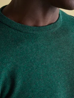 Jarvis Dark Green Crew Neck Knitted Jumper