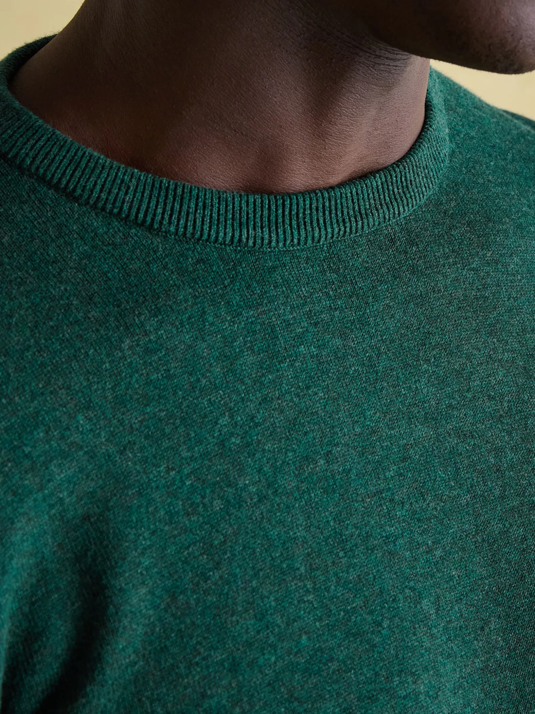 Jarvis Dark Green Crew Neck Knitted Jumper