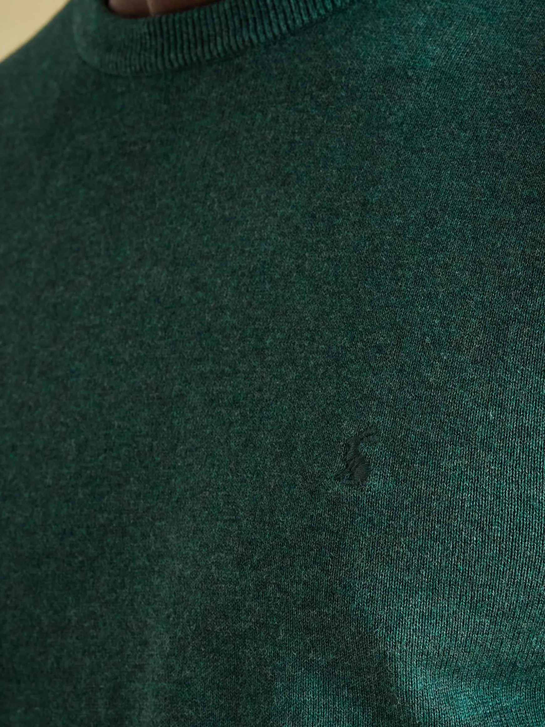 Jarvis Dark Green Crew Neck Knitted Jumper