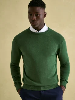 Jarvis Green Crew Neck Knitted Jumper