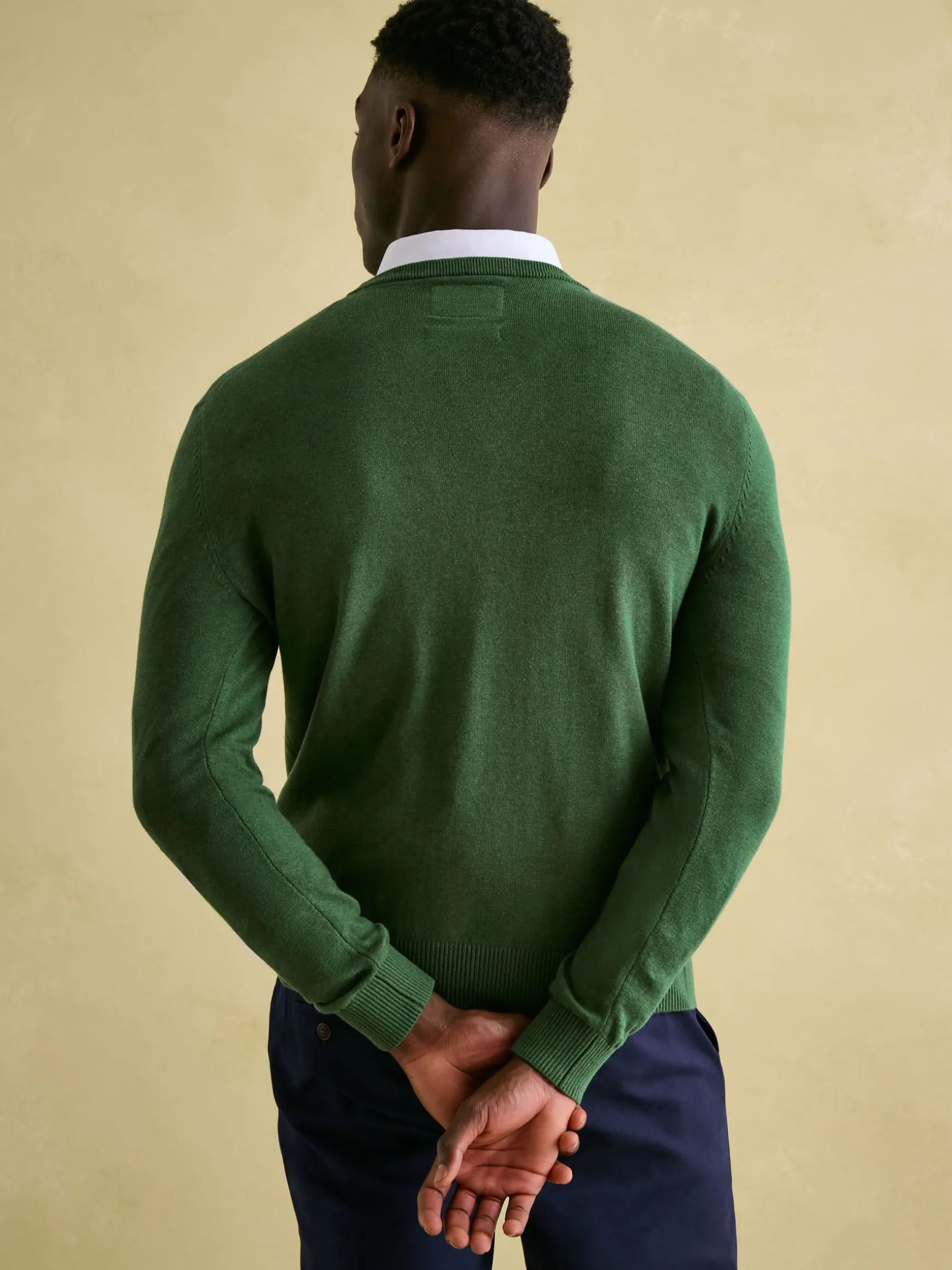 Jarvis Green Crew Neck Knitted Jumper